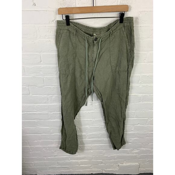 Sundance Women's Straight Leg Jogger Pant Drawstring Waist Army Green Size 12 - Picture 1 of 4